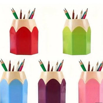 Μολυβοθήκη Θρανίου σε Σχήμα Μολυβιού Ροζ