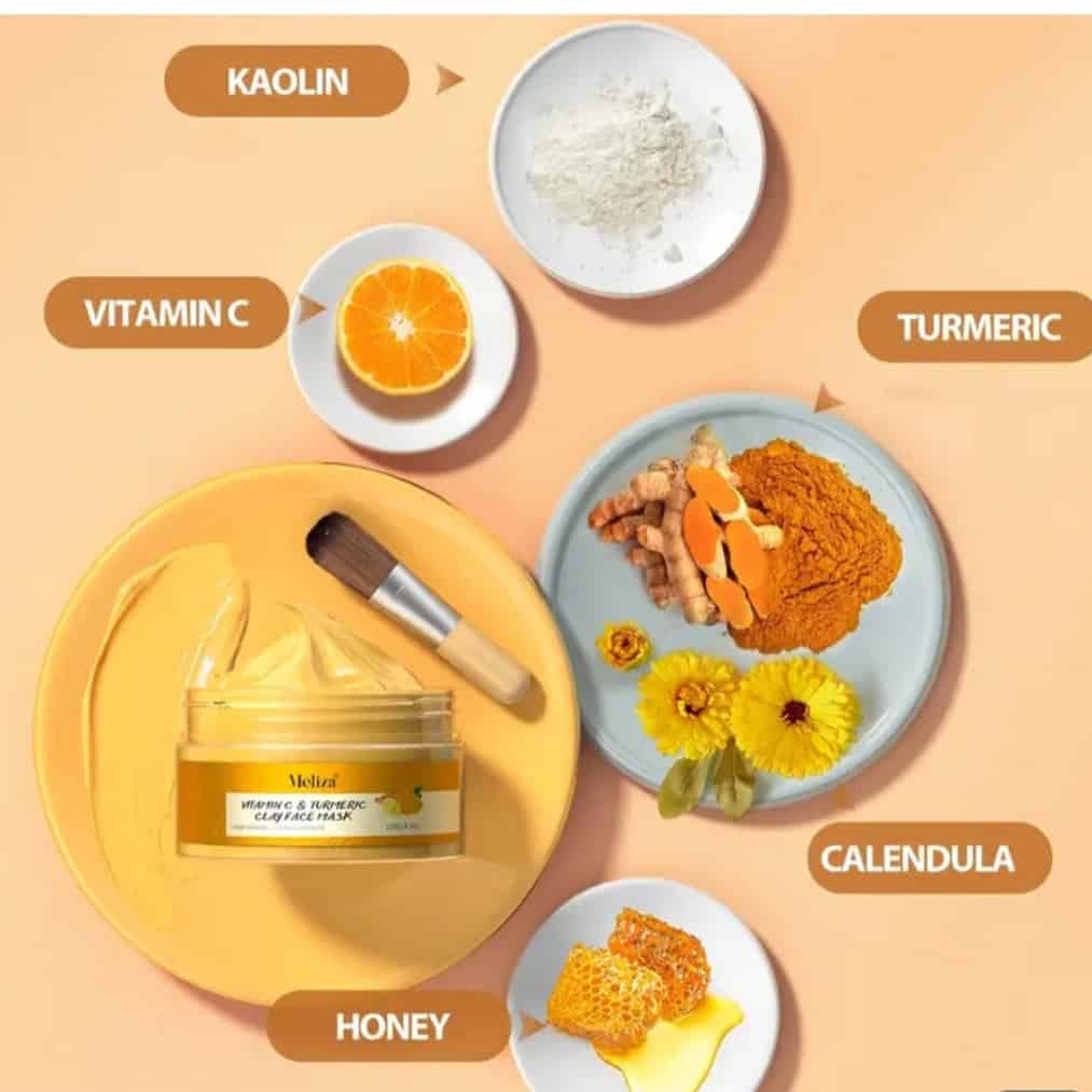 Μάσκα Προσώπου Meliza Vitamin C & Turmeric Clay (120g) - Image 3