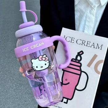 Παγούρι Μωβ Hello Kitty