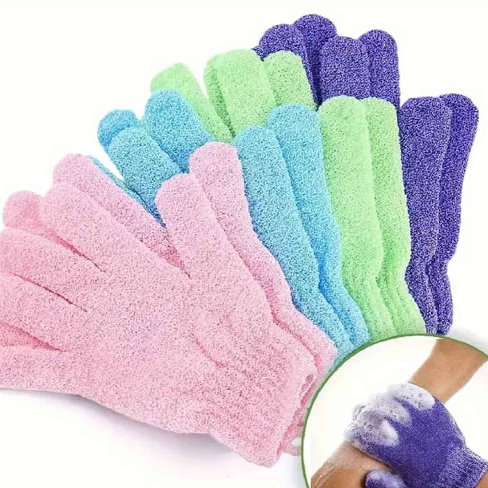 Γάντια Μπάνιου Σιέλ – Φρεσκάδα & Απαλή Απολέπιση (2τμχ) - Image 3