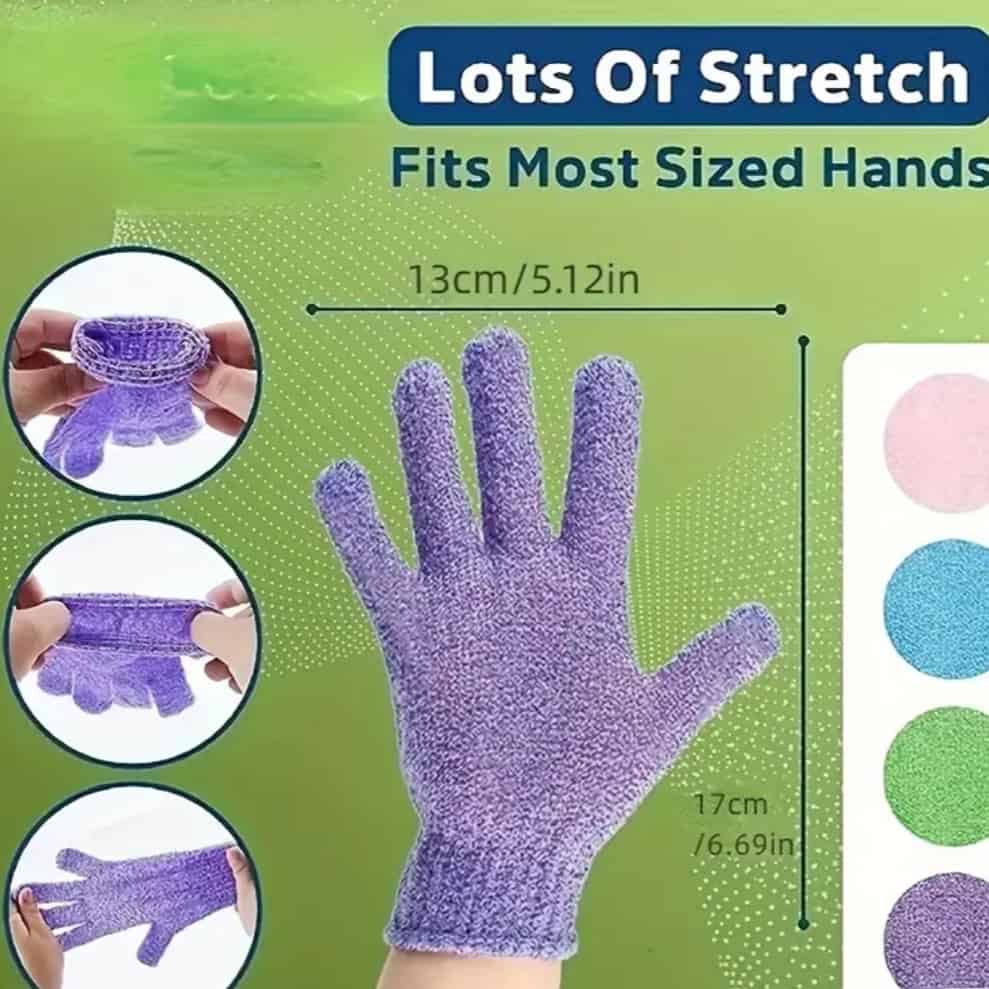 Γάντια Μπάνιου Σιέλ – Φρεσκάδα & Απαλή Απολέπιση (2τμχ) - Image 2