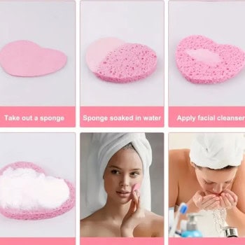 Συμπιεσμένα Σφουγγαράκια σε Σχήμα Καρδιάς (30τμχ)