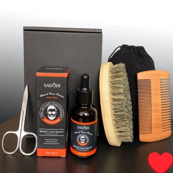 Σετ Περιποίησης Γενειάδας – Serum, Ψαλιδάκι & 2 Χτένες