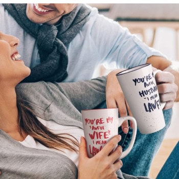Σετ Κούπες για Ζευγάρια “YOU’RE MY AWFUL HUSBAND… I MEAN… LAWFUL”
