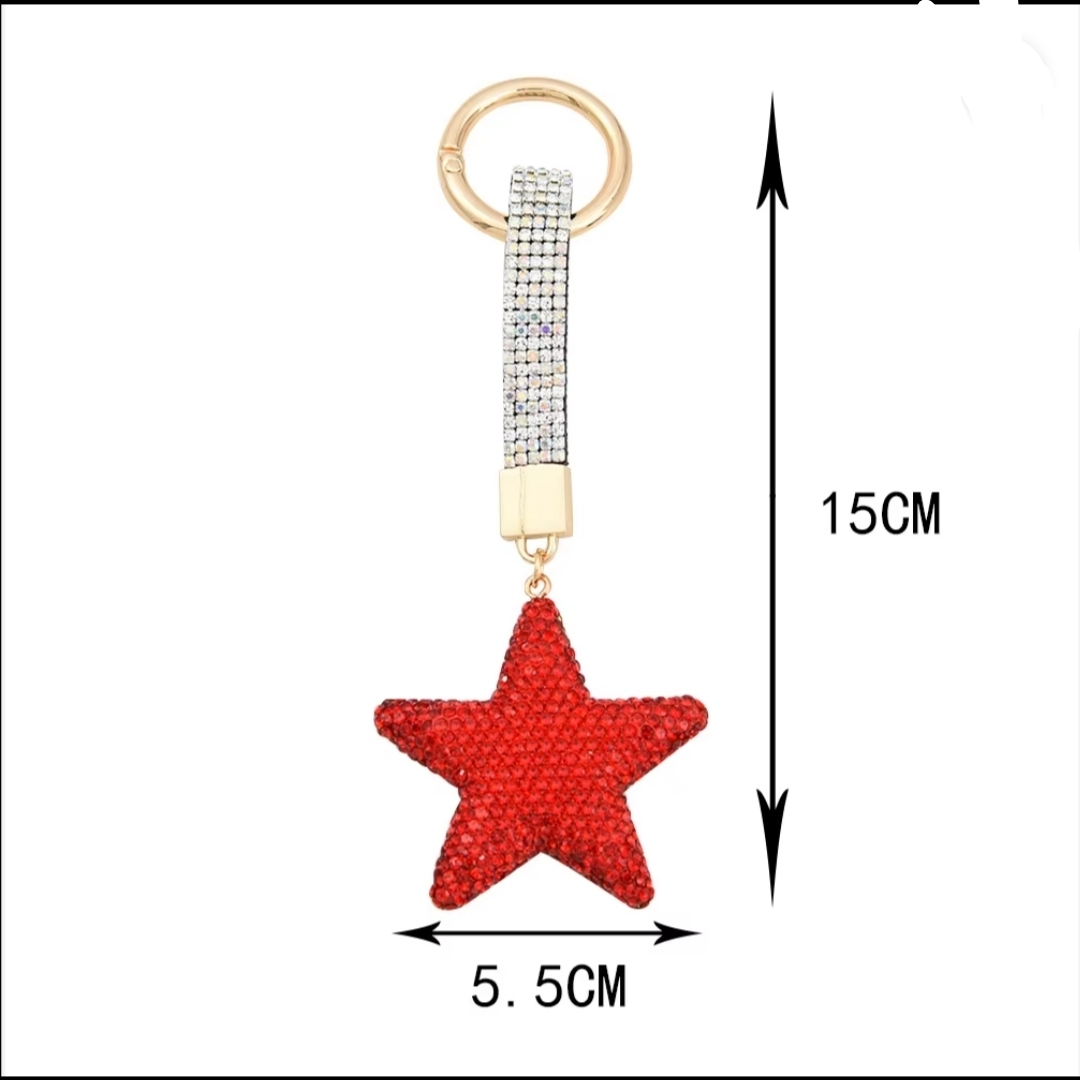 Μπρελόκ Κόκκινο Αστέρι με Στρας - Image 4