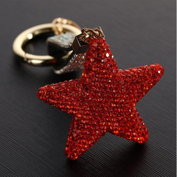 Μπρελόκ Κόκκινο Αστέρι με Στρας