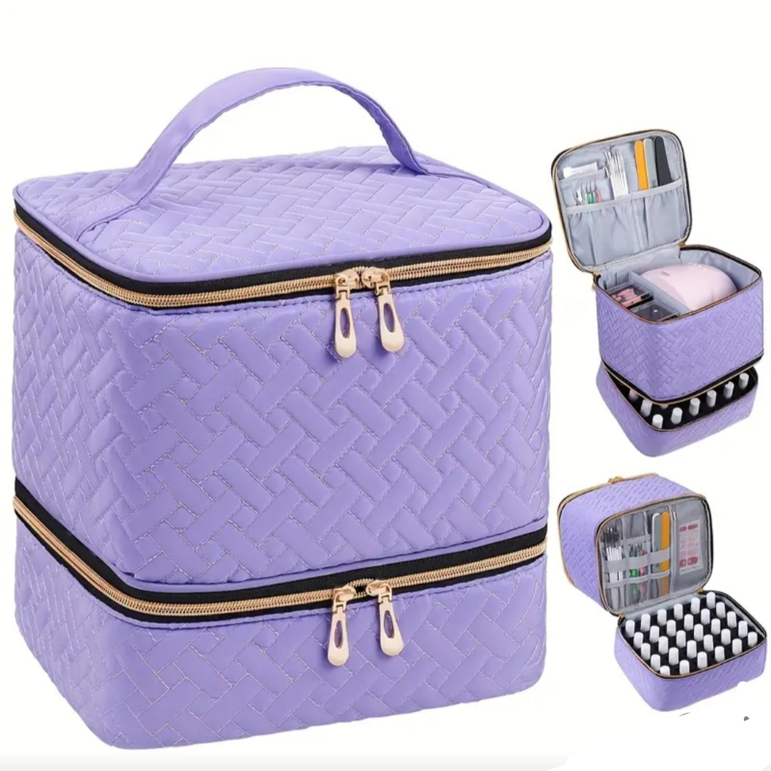 Βαλίτσα Μανικιούρ για Βερνίκια & Λάμπα (Λιλά)