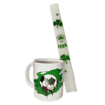 Σετ Λαμπάδα Πλακέ Παναθηναϊκός 30εκ & Κούπα «ΠΑΟ»