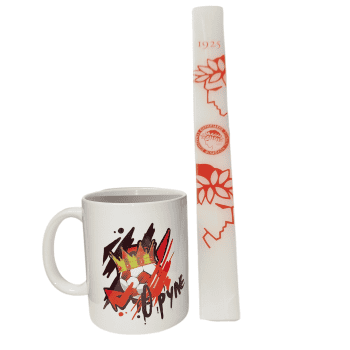 Σετ Λαμπάδα Πλακέ Ολυμπιακός 30εκ & Κούπα «Θρύλε»