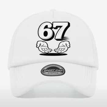 Λευκό Καπέλο Six Seven (67)