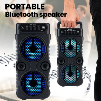 Ασύρματο Φορητό Ηχείο 2500W Διπλό 7.62" με LED Φώτα & TWS