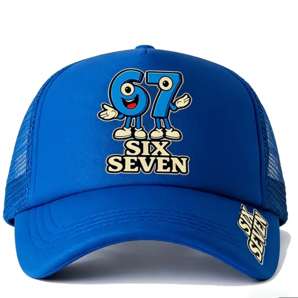 Μπλε Καπέλο με Λογότυπο Six Seven – Μοντέρνο Στυλ & Άνεση - Image 2