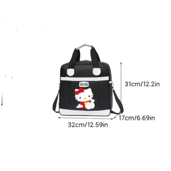 Μαύρη Τσάντα Hello Kitty με Λευκές Λεπτομέρειες – Cute & Stylish Επιλογή - Image 3