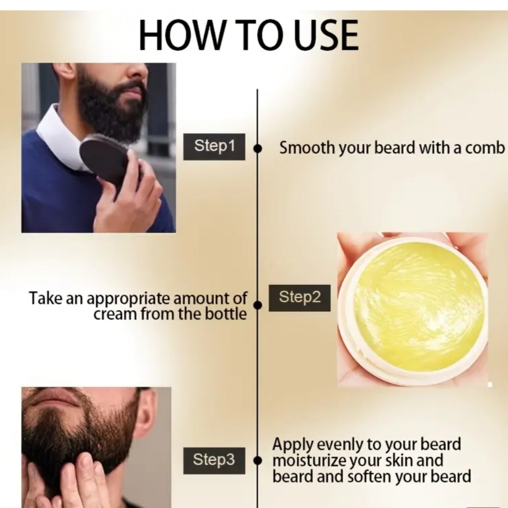 Κρέμα Περιποίησης Γενειάδας Rozino Sandalwood Beard Care Cream - Image 3