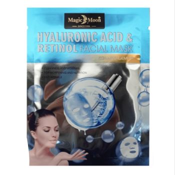 Magic Moon Hyaluronic Acid & Retinol Facial Sheet Mask 30ml – Υφασμάτινη Μάσκα Προσώπου Ενυδάτωσης & Αντιγήρανσης