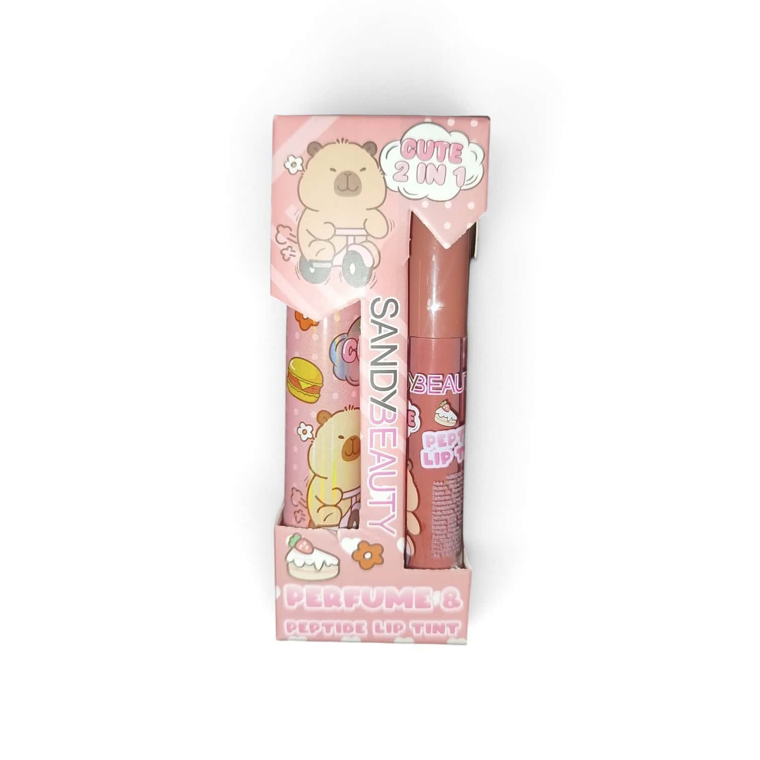 SandyBeauty Cute 2-in-1 Perfume & Peptide Lip Tint – Άρωμα & Lip Tint Χειλιών (Nude)