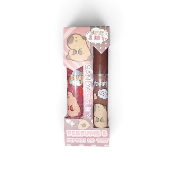 SandyBeauty Cute 2-in-1 Perfume & Peptide Lip Tint – Διπλό Άρωμα & Lip Tint Χειλιών (Brown)