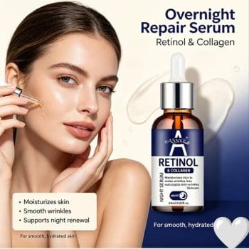 ASNYE Overnight Repair Serum με Ρετινόλη & Κολλαγόνο – Ορός Νύχτας για Αντιγήρανση & Ενυδάτωση (60ml)