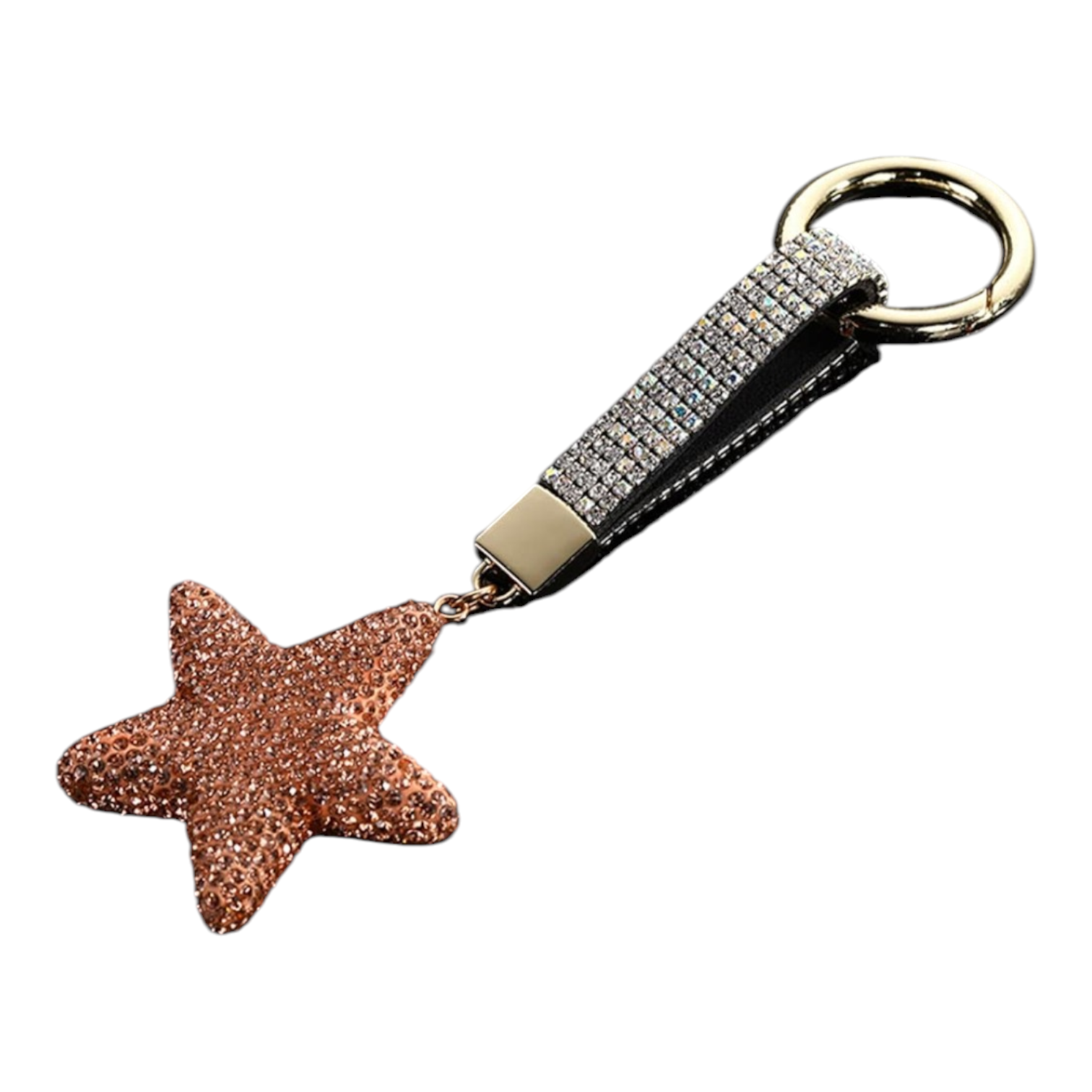 Μπρελόκ Χρυσό Αστέρι με Στρας - Image 2