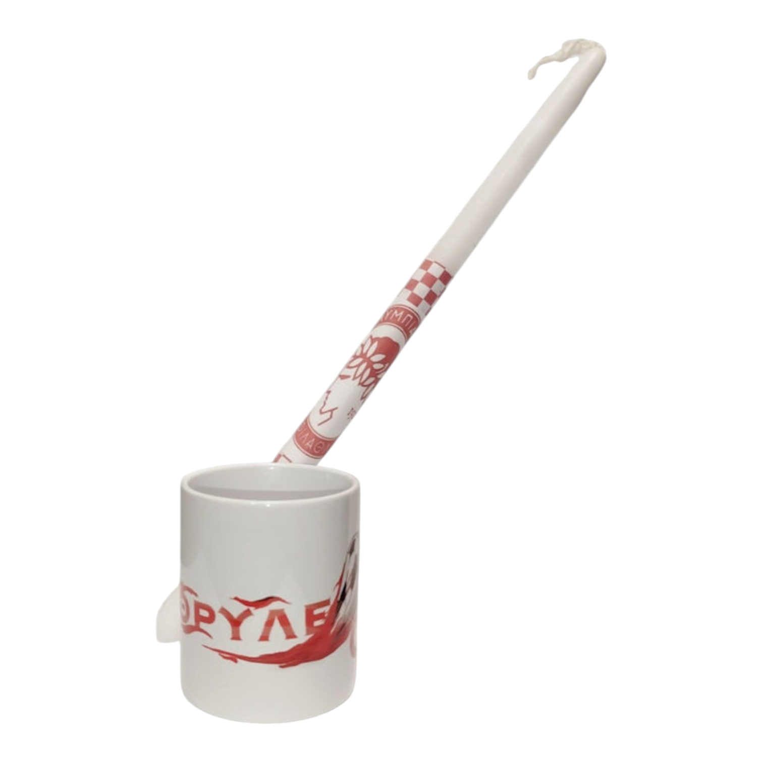 Σετ Λαμπάδα(40εκ.)-Κούπα(330ml) Ολυμπιακός