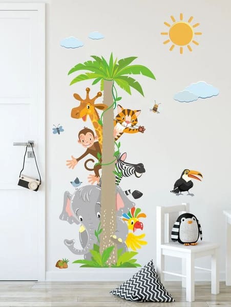 Αυτοκόλλητο Τοίχου Cartoon Animal Print 30x90 - 1 τμχ