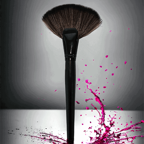Πινέλο Μακιγιάζ Βεντάλια – Fan Makeup Brush Black - Image 2