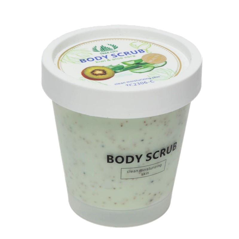 Αναζωογονητικό Body Scrub TREE CITY με Kiwi & Aloe Vera – Φυσική Απολέπιση & Ενυδάτωση (200g) - Image 2