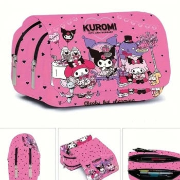 Φούξια Κασετίνα Kuromi My Melody με Σχέδιο – Δύο Θήκες