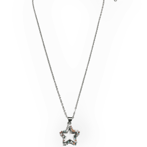 Κολιέ με Χάντρα Αστέρι - Πολύχρωμα Στρας