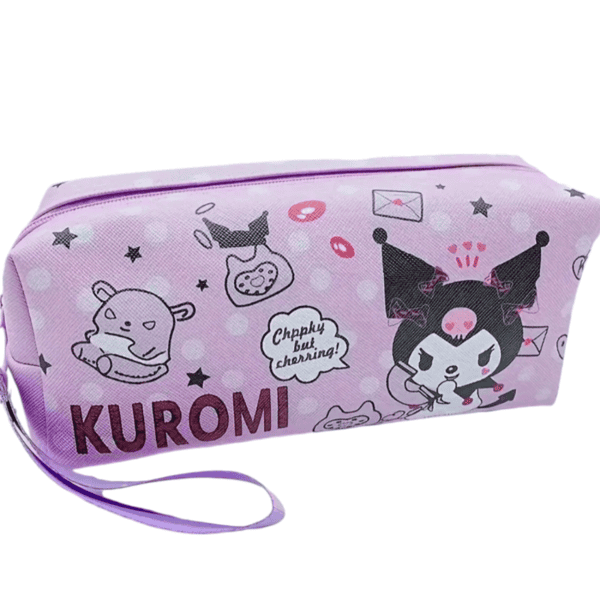 Μωβ Κασετίνα Kuromi με Σχέδιο