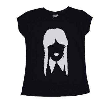 Παιδική Μαύρη Μπλούζα με Στάμπα Wednesday – BodyMove