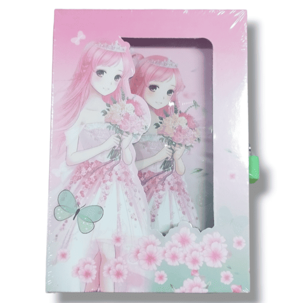 Ροζ Σημειωματάριο Πριγκίπισσα με Λουκέτο