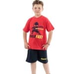 Σετ – Κόκκινο Μαύρο Ninja Fast – T-shirt Shorts
